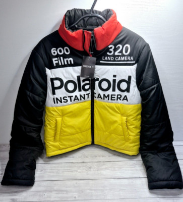Polaroid gefütterte Jacke Damen Sofortbildkamera Damen kleiner durchgehender Reißverschluss - neu mit Etikett -