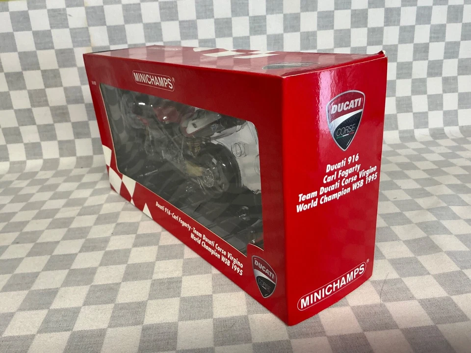 1/12 MINICHAMPS 951201 DUCATI 916 CARL FOGARTY  WORLD CHAMPION WSB 1995 RARE - Image 4 of 4