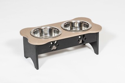 Poly Lumber Medium Double Feeder- Pet Dish- Amish Made 