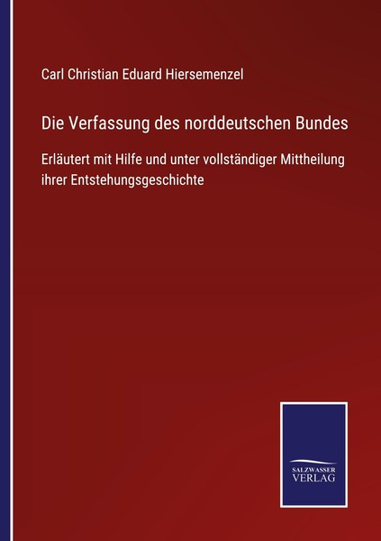 Die Verfassung Des Norddeutschen Bundes | Buch | 9783752541922-image