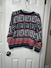 Hot Cashew Vintage Sweater 90's Roses Valentines Print USA Retro Vintage Large
