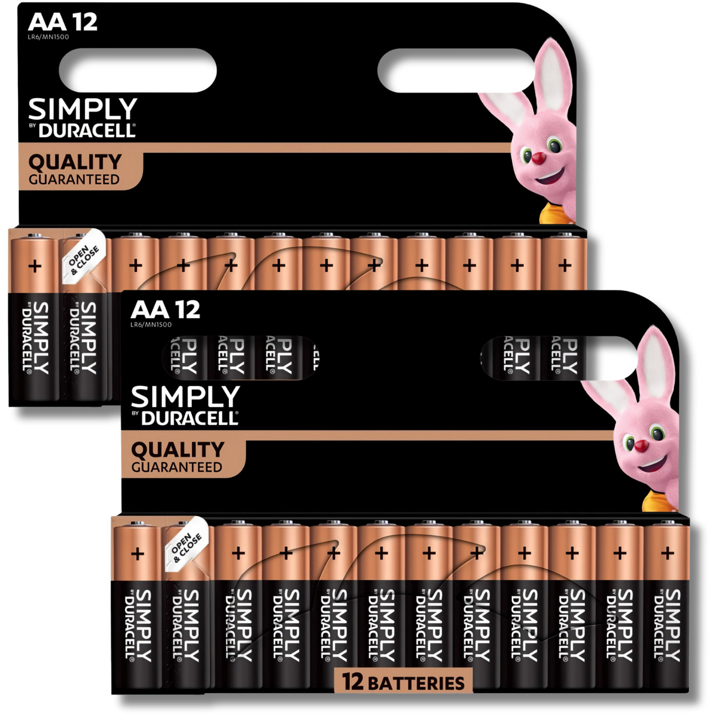24x DURACELL AA Simply LR6 MN1500 1.5V Alkaline Batteries *EXPIRY 03/2030*
