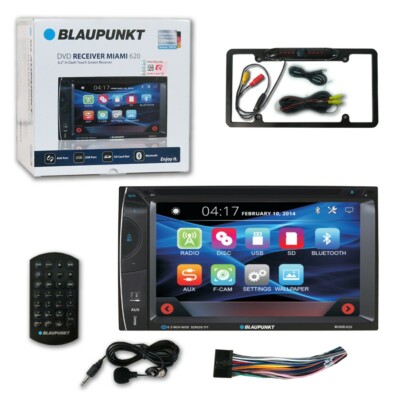 BLAUPUNKT CAR 2DIN 6.2'' LCD DVD BLUETOOTH STEREO FREE BLACK FULL LICENSE CAMERA
