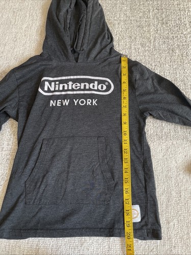 Nintendo New York Youth L Charcoal Pullover Hoodie - Picture 9 of 9
