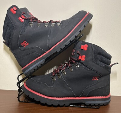 DC Winter Herren Peary Schnürstiefel Chunky Boots - UK9 US10 EUR43 - Rot & Schwarz - Selten!