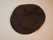 Vintage Newsboy Cap Black White Amalgamated Clothing Textile Workers Union Large