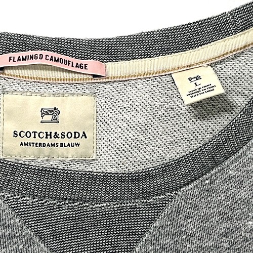 Scotch & Soda Sweatshirt Size Large L Long Sleeve Mens Grey Turquoise Amsterdam - Picture 5 of 10