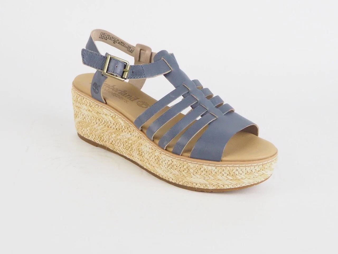 Sandali donna Timberland EK Rdgval Fisherman 8001B pelle blu casual zeppa