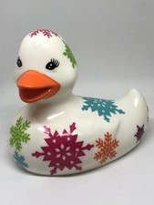 Bath  Body Works Multicolor SNOWFLAKE Rubber Duck 5  Ducky Bath Pool Jeep Toy