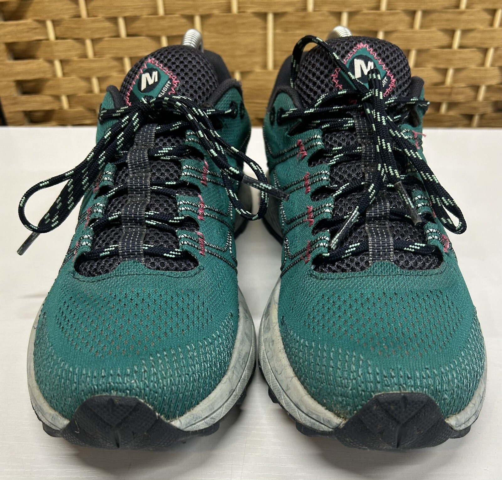 Scarpe da corsa Merrell Moab Flight Trail donna nuove taglia 11 marine