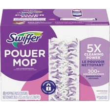 Swiffer Power Mop Multi-Surface Mopping Pad Refill White Microfiber Pads 8 Pack