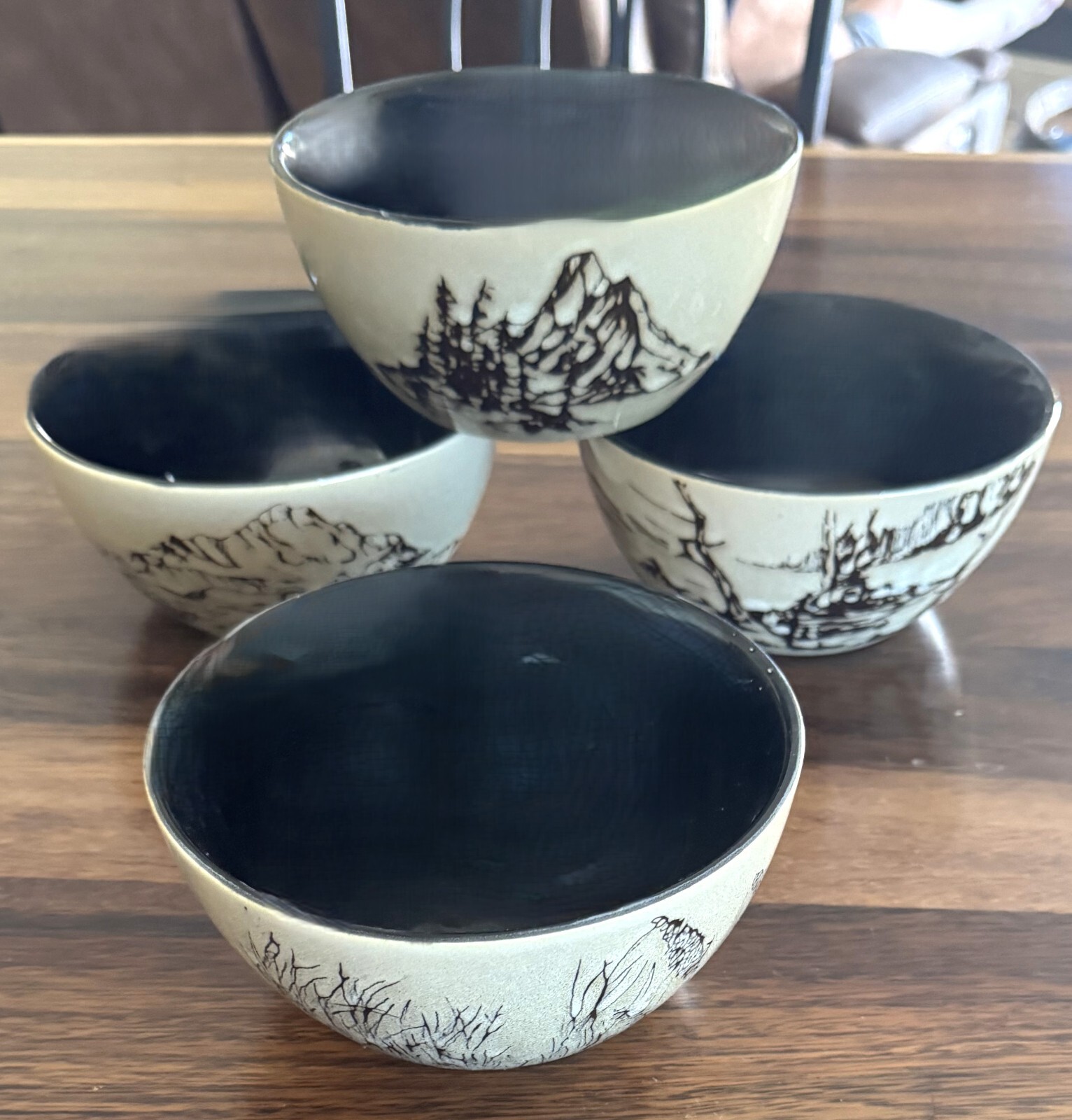 Pfaltzgraff Wildlife Stoneware 6-Inch Soup and Cereal Bowls Set of 4