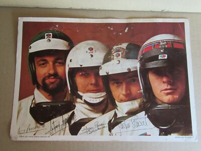 Lot De 3 Planches Illustrées Équipe Matra Compétition – F1 Elf R8 Gordini Circuit Rouen – Vintage