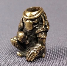 Predator BEAD COLLECTIBLE PARACORD LEATHER KNIFE LANYARD BEADS HANDCAST BRONZE 