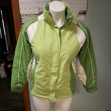 L.L. Bean Coat Girls Size XL 14-16 Hooded Green
