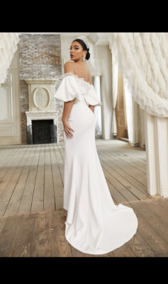 SHEIN Off Shoulder Contrast Mesh Mermaid Hem Wedding Dress - Small (4) | eBay SHEIN Off Shoulder Contrast Mesh Mermaid Hem Wedding Dress - Small (4) | eBay