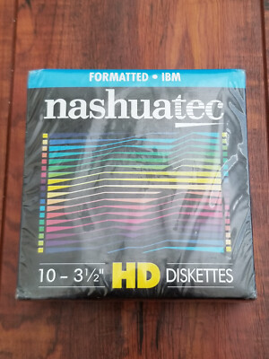 Nashuatec 3.5'' IBM Formatted HD Diskettes - 10 Pack - Brand NEW