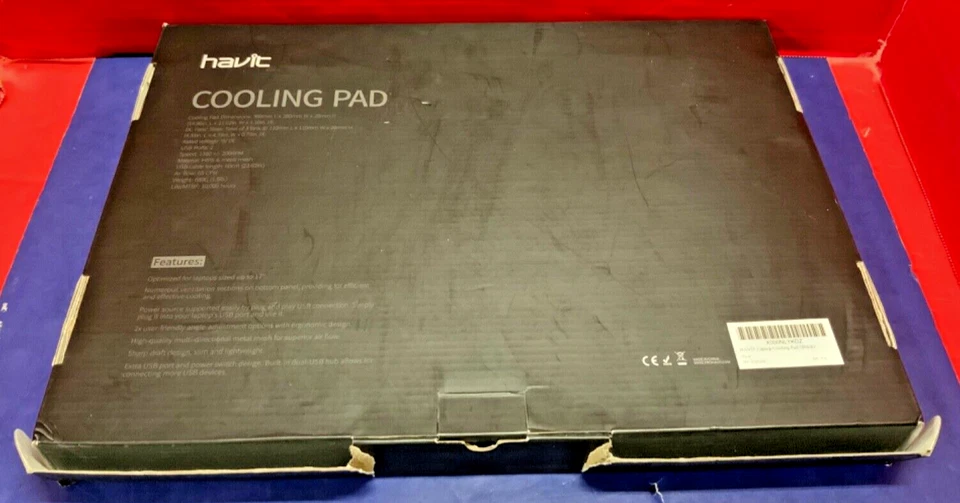 Almohadilla de enfriamiento Havit - Totalmente compatible con computadoras portátiles de hasta 17 pulgadas - CAJA ABIERTA TAL CUAL Foto 2 de 4