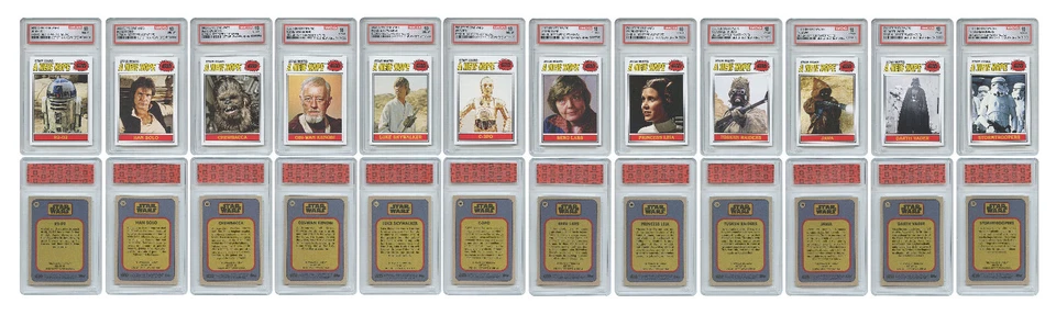 STAR WARS TOPPS Rare 1977 Card Designs - All Graded Gem Mint 10 - Set of All 12 - Image 3 of 4