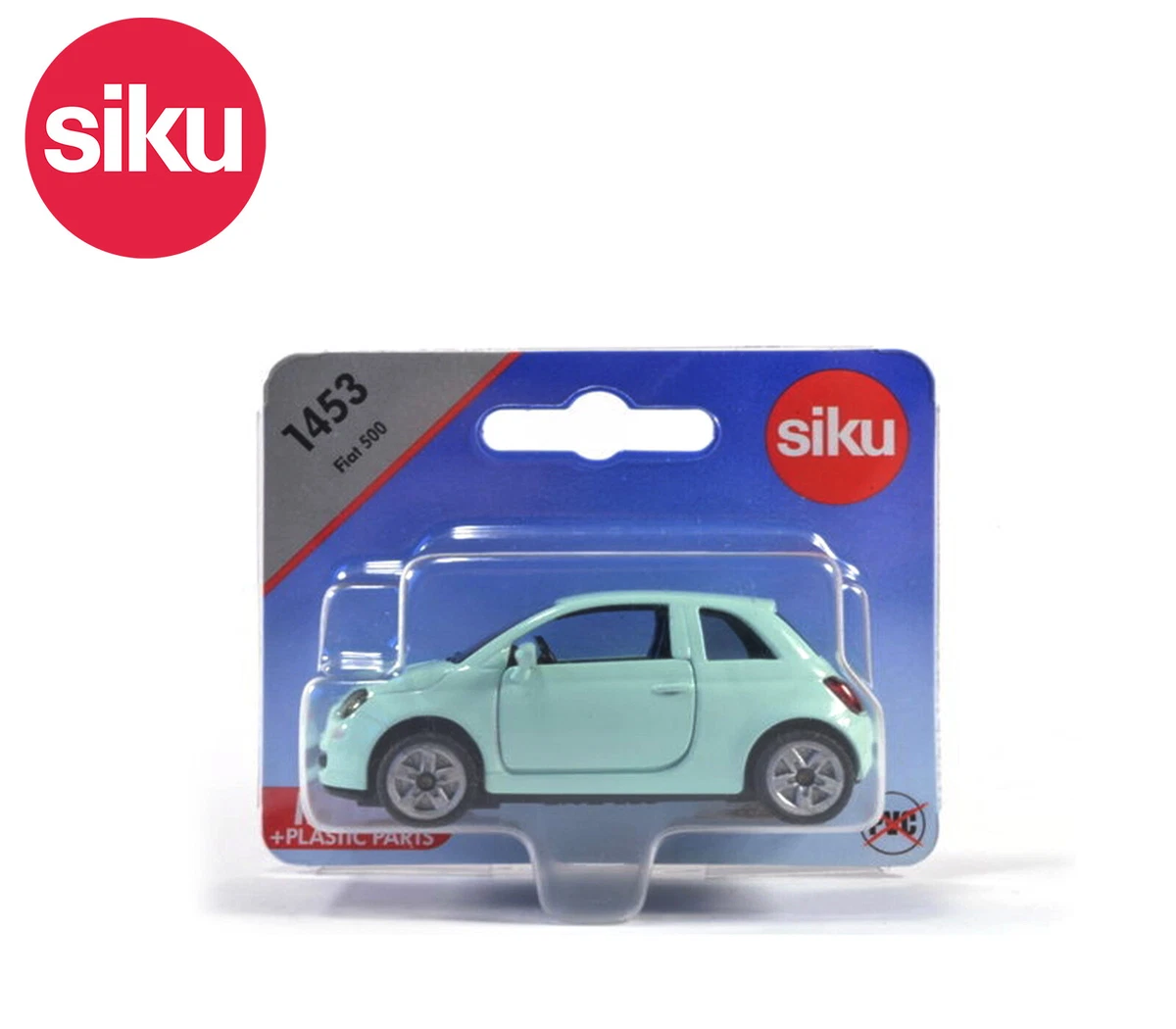 Siku 1453 Fiat 500 Model Car in Smooth Mint Colour Opening Doors