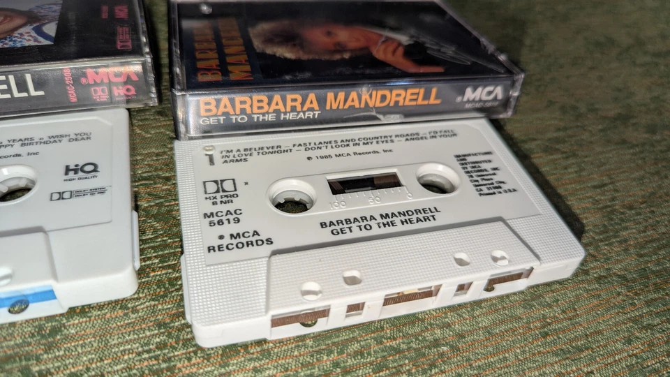 Barbara Mandrell - Get to the Heart + Greatest Hits Cassette Set Lot Foto 3 de 4