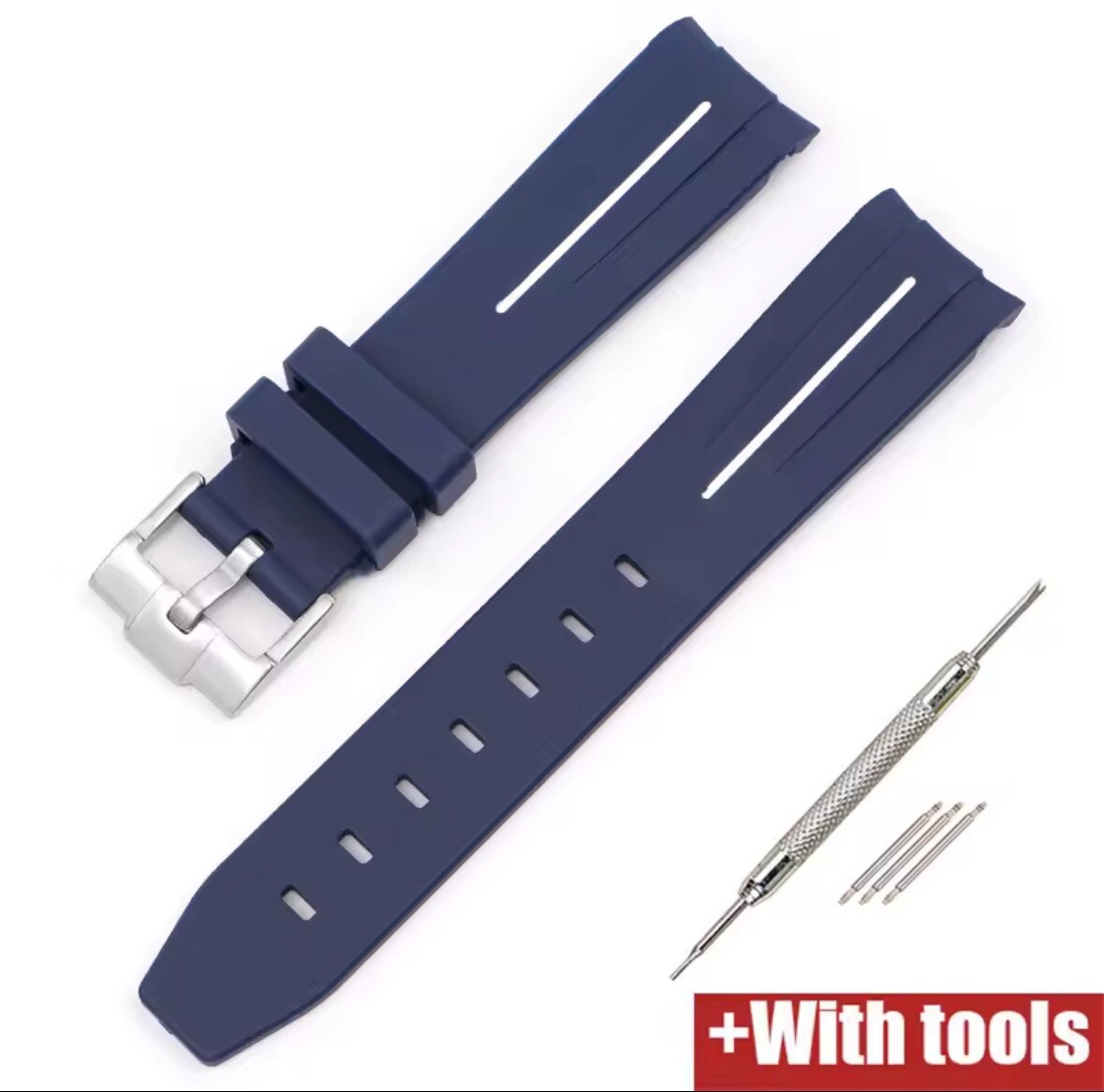 Omega MoonSwatch Speedmaster Mission to Neptune Blue Rubber Watch Strap