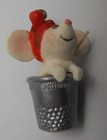 Vintage Hallmark Tree Trimmer 1978 MERRY MOUSE in THIMBLE Ornament 1st in Series — photo 3