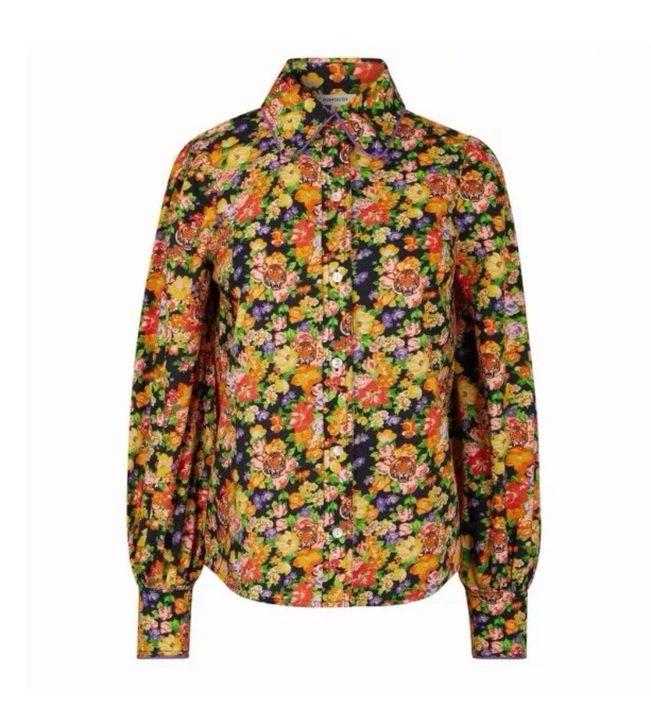 NWOT$298 Manoush Anthropologie Liberty Floral & Tiger Print Shirt US 4 French 36