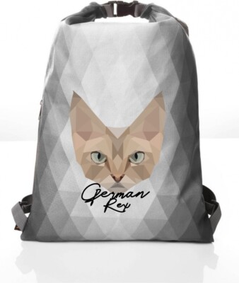 GERMAN REX POLYGON BEUTEL KATZE by SIVIWONDER Geometrie