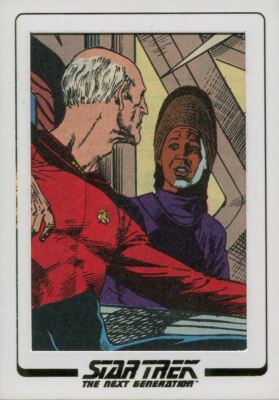 Star Trek TNG Portfolio Prints Series 1 Comic Cut Chase Card AC3 28/137
