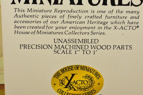 House Of Miniatures Doll Furniture Kit Blue Chippendale Wing Chair 40016 - Picture 5 of 10