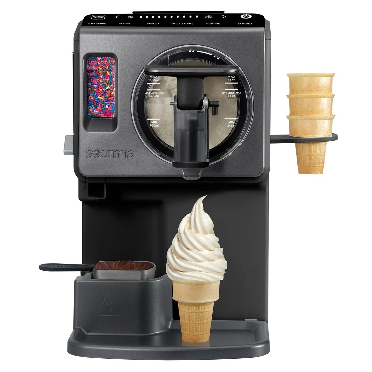 Gourmia 2Qt Soft Serve Ice Cream Maker Frozen Drink Machine w
