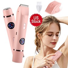 Bikini Trimmer 2in1 Electric Shaver Dual Heads Body Facial Hair Women Remover