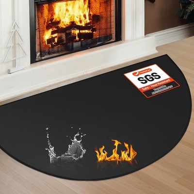 1800°F Fireproof Fireplace Hearth Rug 3.5x2FT Fiberglass Floor Protector
