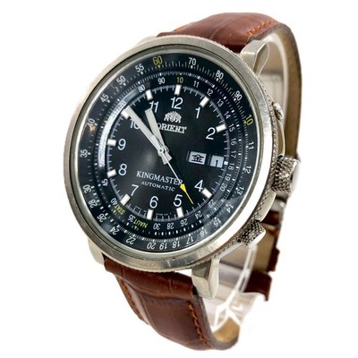 Orient King Master Day Date Automatic Watch 43mm Mens EM58 D0 wrist 22cm