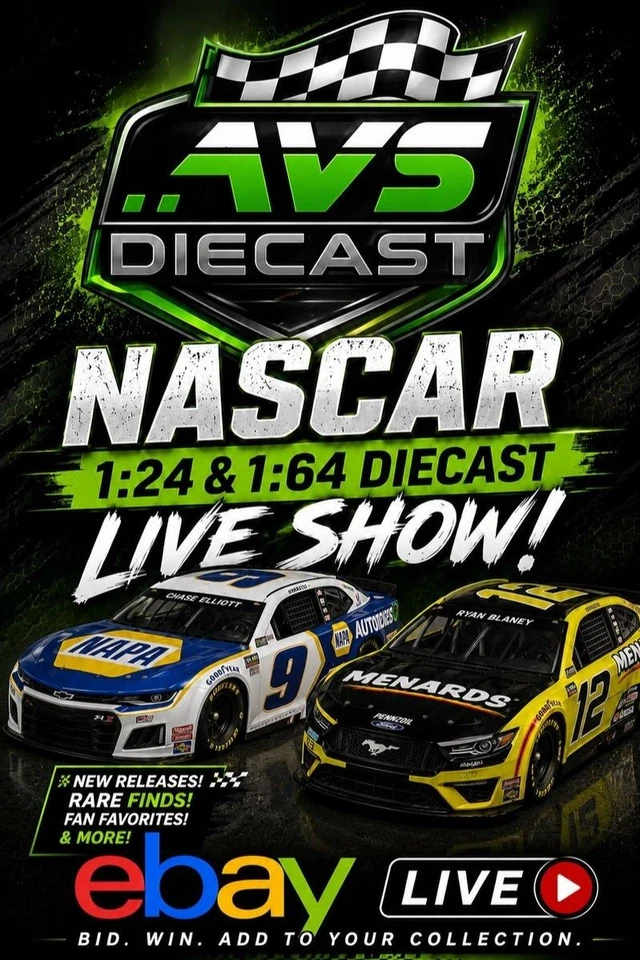 NASCAR 1:24 & 1:64 Diecast Live Sale | New Releases, Classics & More