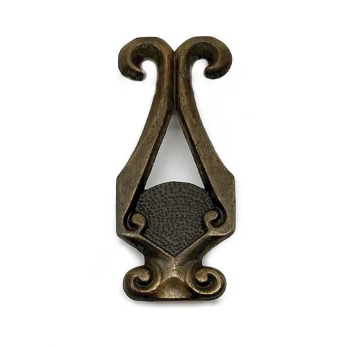 Vintage Rustic Medieval Brass Plated Drawer Cabinet Cupboard Handle 3 3/8" h.