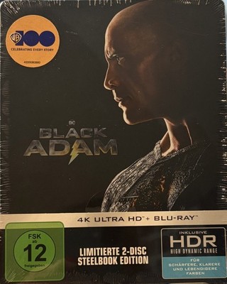 BLACK ADAM 4K UHD 2-DISC BLU-RAY STEELBOOK NEU & OVP DC UNIVERSE DWAYNE JOHNSON