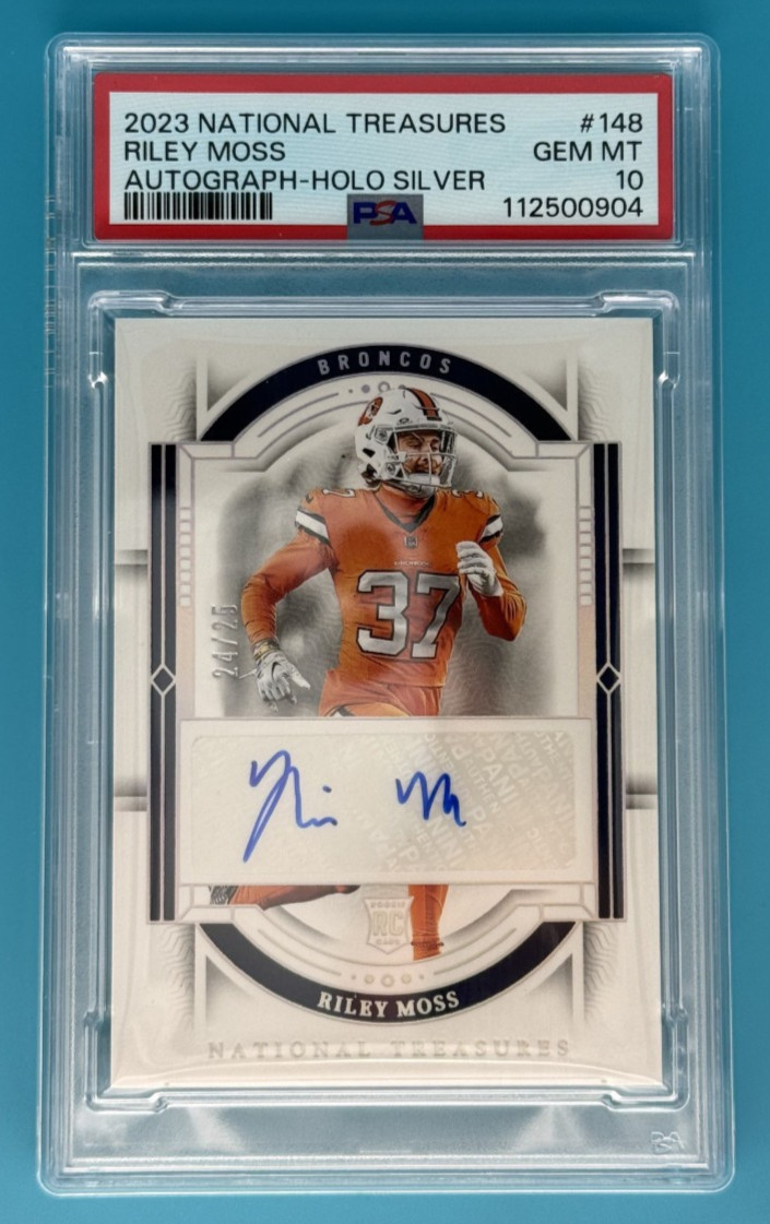 Riley Moss Panini National Treasures #148 Autograph