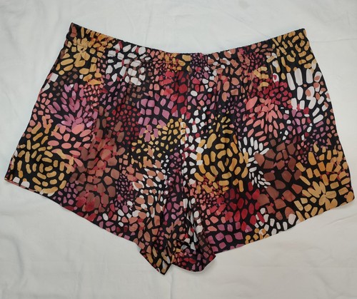 Van Winkle & Co Womens Pajama BOTTOM ONLY Warm Colors Shorts XL Sexy Pockets
