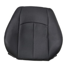 Driver Side Top Lean Back Perforated Leather Seat Cover Compatible with Black