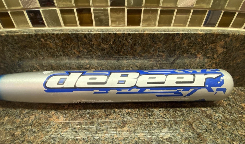 Worth deBeer Clincher SlowPitch Softball Bat 34" 34Oz Silver Blue Rare - Image 2 of 4