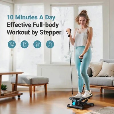 Stair Climber Mini Steppers for Exercise at Home with Large Stride & Shock Pad