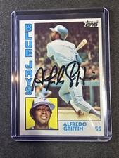 Alfredo Griffin 1984 Topps Autographed #76 Toronto Blue Jays Baseball Card
