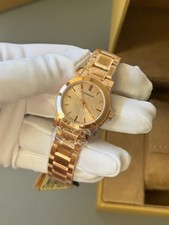 Brand New Burberry The City BU9228 Rose Tone Stainless Steel 26 mm Women's Watch