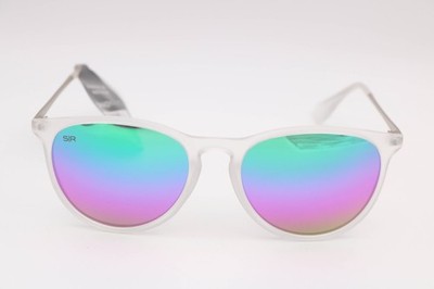 Shady Rays Allure Crystal Lagoon Frost Round Ls-25 Polarized Sunglasses 55-19-14