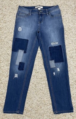EST. 1946 Jeans Women's Size 6 Skinny Patchwork Low Rise Boho Stretch (30x29)