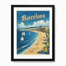 Aihrgdesign A Mid Century Modern Tr Framed Wall Art Poster Canvas Print Picture