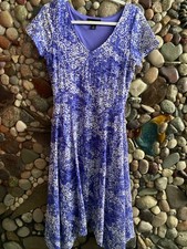 RN Studio long purple lace fully lined dress size 6 asymmetric below knee legnth