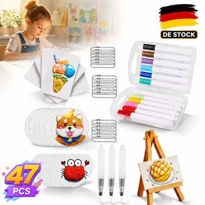 Magic Puffy Paint Set für Kinder 3D 47-Teiliges Malset Schaum Textur NEU DE